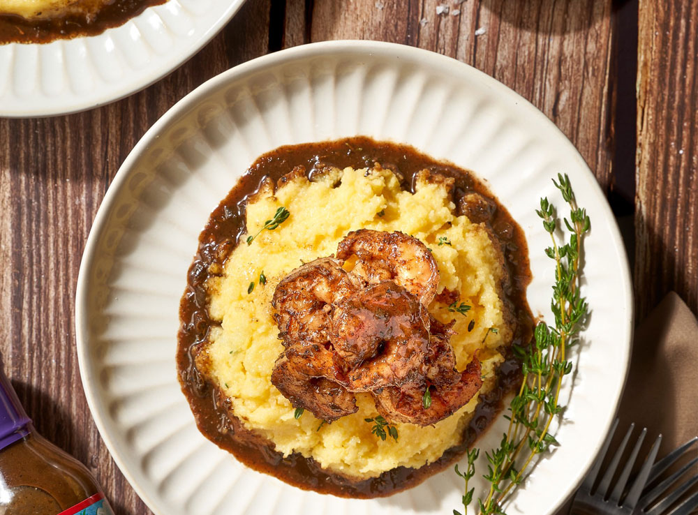 Jerk Shrimp and Grits M